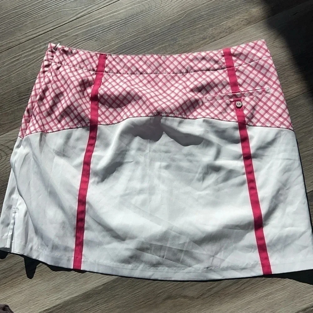 LADY HAGEN Sz 14 Pink & White Golf Skort/Skirt ⛳️